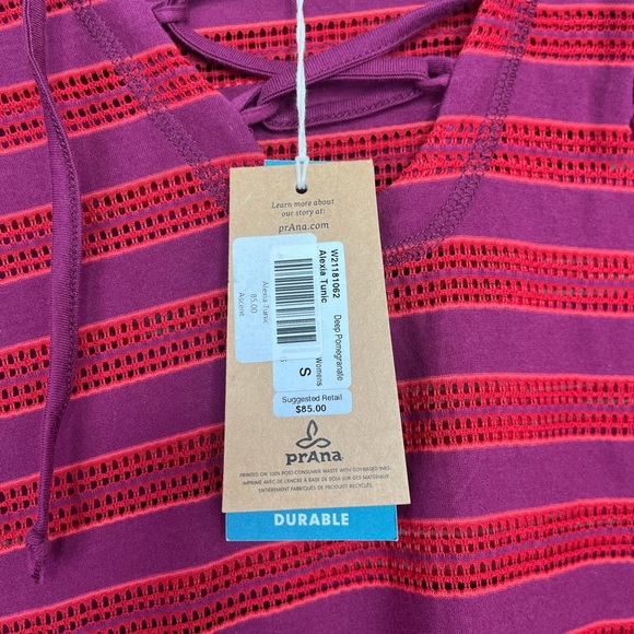 NWT Prana Alexia Beach Swim Coverup Tunic in Deep Pomegranate Size Small - Picture 11 of 12